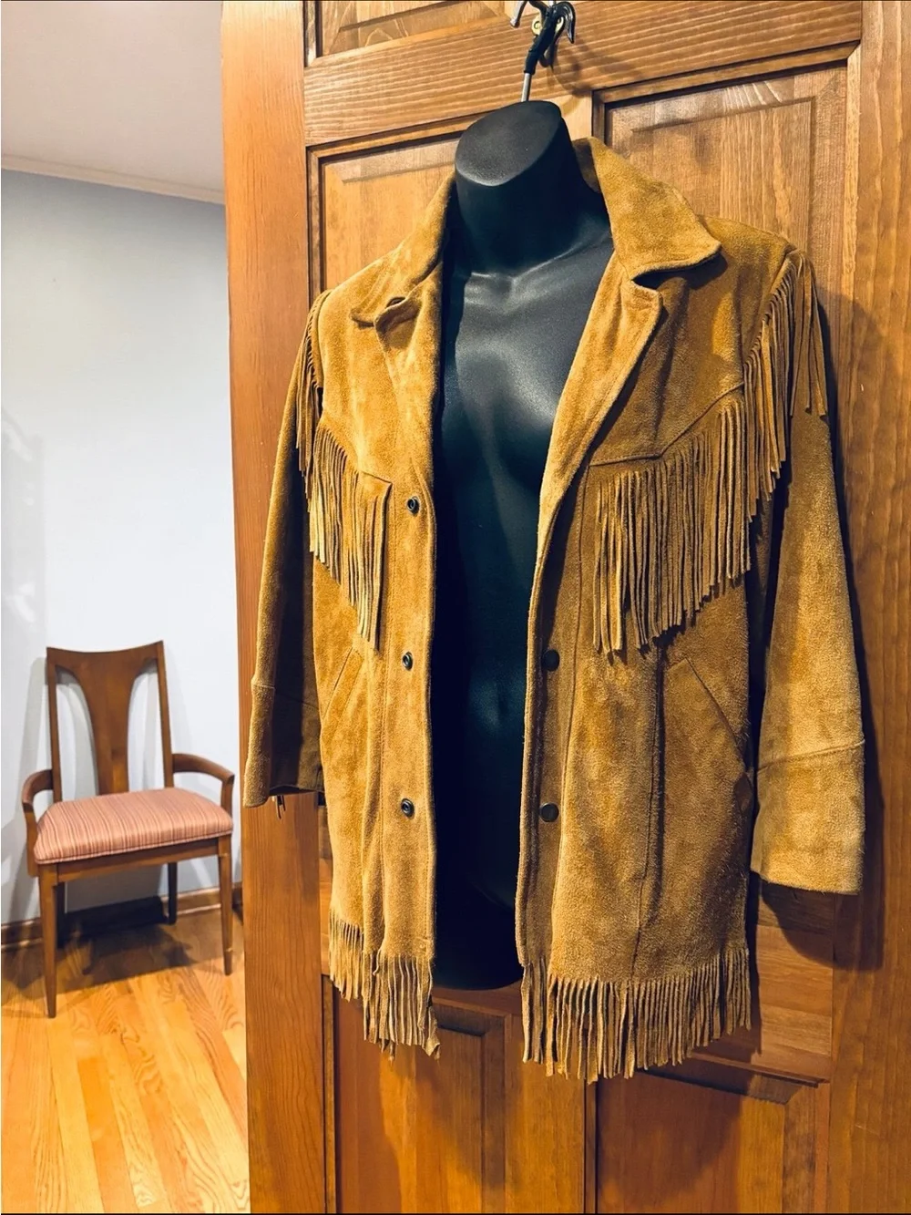 Vintage EXCELLED NEW YORK Leather Fringe Jacket - Picture 9 of 9